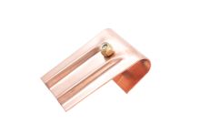 Ice Flag - Pipe-Style Snow Fence Accessory - Copper with Brass Hardware