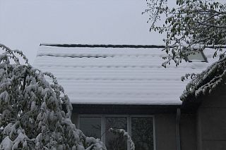 Snow Fences on roof after storm