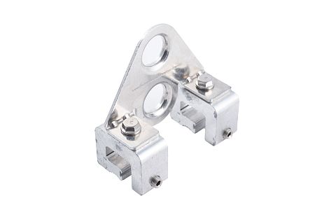 Blizzard II - 2-Pipe Clamp-to-Seam Bracket with S-5! H Mini Clamps - Mill Finish Aluminum