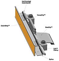 S-5!® ColorGard® Bar-Style Snow Fence Assembly diagram - diagonal view