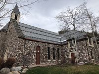 Beaver Creek Chapel with 3 rows of No-Flash III Snow Fences installed
